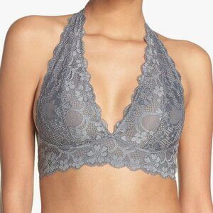 NWT Free People Galloon Lace Halter Dark Grey XS (Women's 0-2)